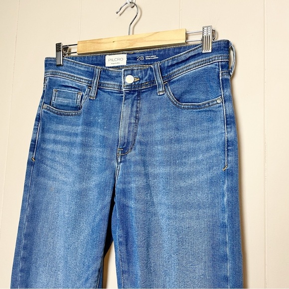 Anthropologie‎ Pilcro Slim Boyfriend Jeans 28 6 mid rise stretch relaxed blue - Picture 4 of 12
